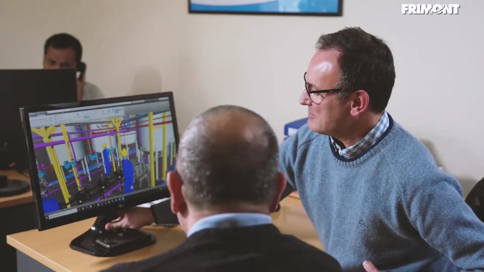 Revisión de un modelo de ingeniería en pantalla