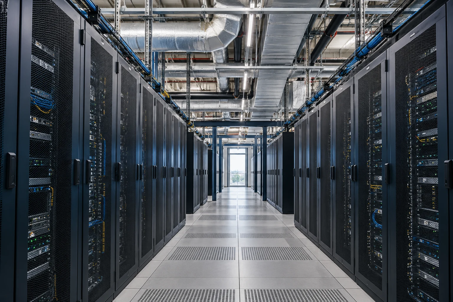 Imagen conceptual de data centers, generada con IA.